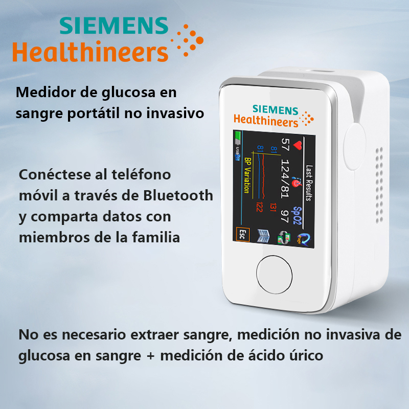 [Medidor de glucosaen sangremultifuncional noinvasivo] Examencompleto, mediciónde azucar en sangre.medición de lapresión arterialexamen de acidourico, examencardiovascular examencardiopulmonar,examen de riñónexamen de prostataexamen de pulsoexamen detemperatura,examende imagenes